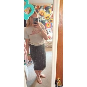 Women's gray pencil skirt